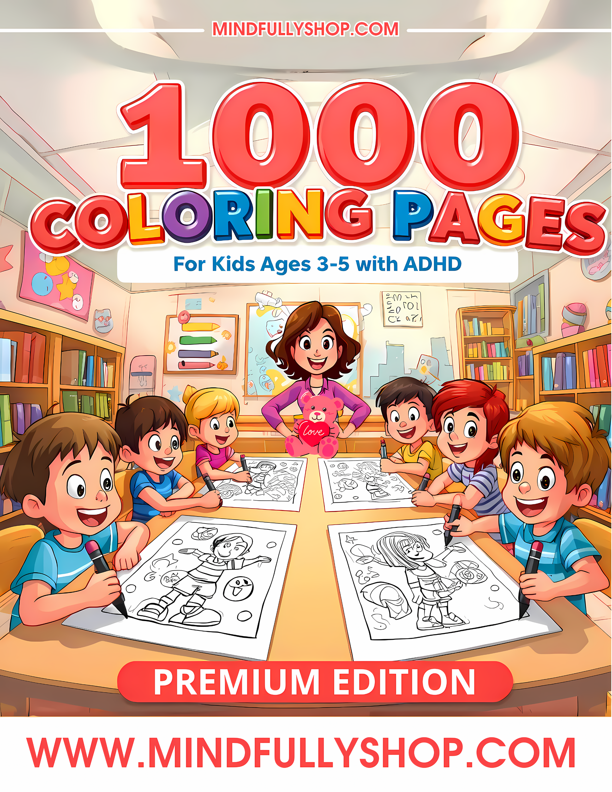 1000 Printable Coloring Pages for Kids with ADHD – Special Edition eBook