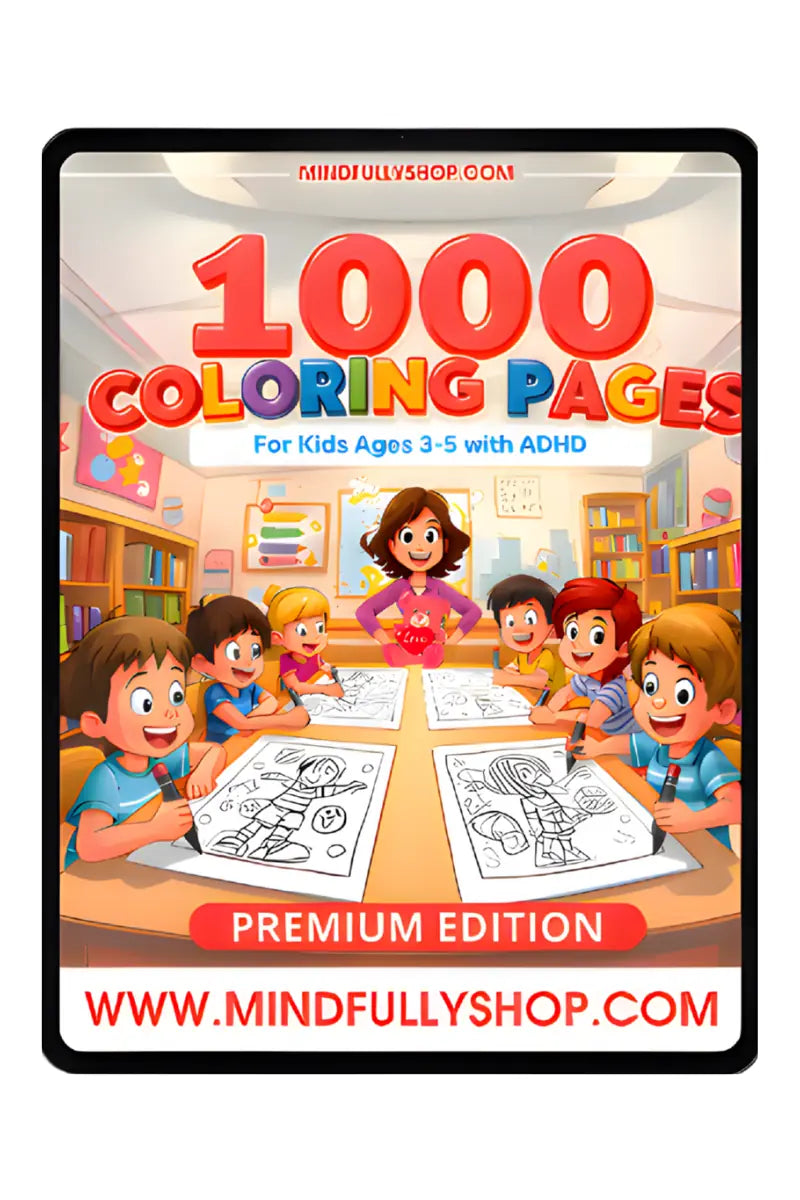1000 Printable Coloring Pages for Kids with ADHD – Special Edition eBook